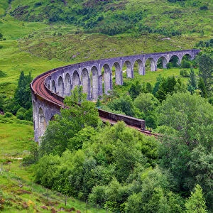 Glenfinnan viaduct, railway viaduct for the West Highland Line, Glenfinnan, Inverness-shire