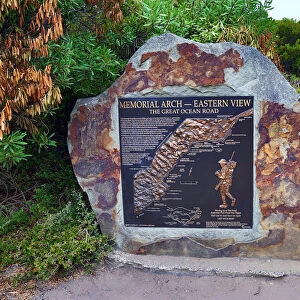 Great Ocean Road Memorial, Eastern view, Victoria, Australia