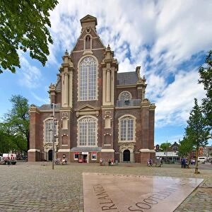 Homomonument gay monument and the Westerkerk church in Amsterdam, Holland