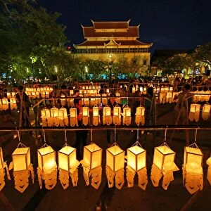 Lanterns at the Loy Krathong Festival in Chiang Mai, Thailand