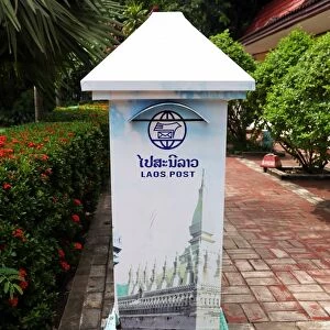 Laos Post postbox, Vientiane, Laos
