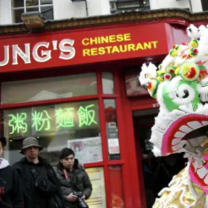 The Lion Dance at Chinese New Year 2010 in London