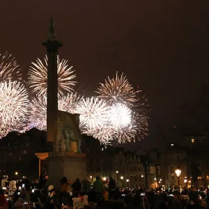 New Years Eve Fireworks, Trafalgar Square, London