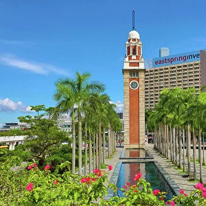 Original Clock Tower of former Kowloon Station, Tsim Sha Tsui, Hong Kong, China