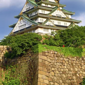 Osaka Castle and ramparts, Osaka, Japan