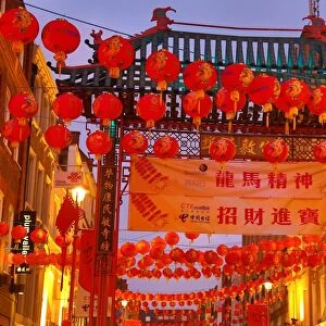 Red Chinese Lanterns for Chinese New Year in Chinatown, London