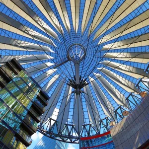 Roof of the Sony Centre in Potsdamer Platz in Berlin, Germany