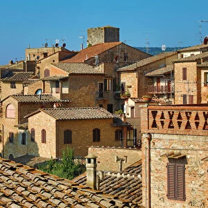 Rooftops of the city of San Gimignano, Tuscany, Italy