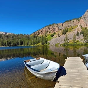 Rowing Boats on Twin Lakes, Mammoth Lakes, California, United States of America