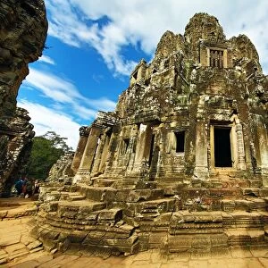 Ruins of the Bayon Khmer Temple, Angkor Thom, Siem Reap, Cambodia