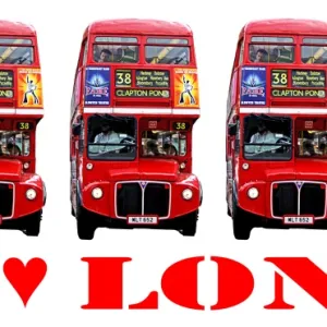 Souvenir I love London Red Double-Decker Routemaster Bus