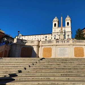 The Spanish Steps and the Trinita dei Monti church, Rome, Italy