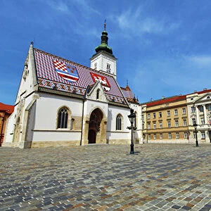 St. Marks Church and Croatian Parliament in Zagreb, Croatia