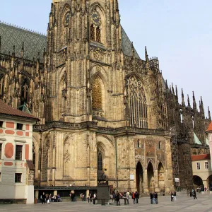 St. Vitus Cathedral in Prague Castle in Prague