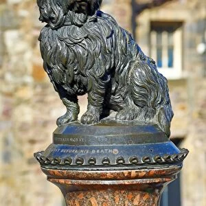 Statue of the loyal Skye Terrier dog Greyfriars Bobby in Edinburgh, Scotland, United