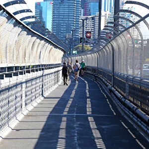 Sydney Harbour Bridge enclosed walkway, Sydney, New South Wales, Australia