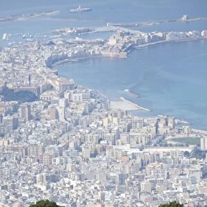 Trapani seen from Erice, Sicily, Italy