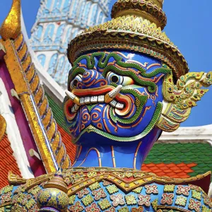 Virulhok Giant Guardian statue at Wat Phra Kaew Temple, Bangkok