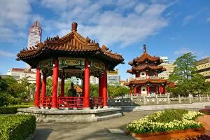 Images Dated 7th February 2017: 228 Peace Memorial Park with Pagodas in Taipei, Taiwan