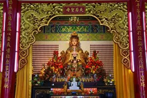 Images Dated 10th April 2015: Altar of Mazu, Goddes of the Sea at the Thean Hou Chinese Temple, Kuala Lumpur, Malaysia
