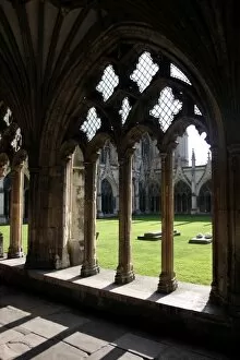 Images Dated 6th June 2005: Arches of Cloisters of Canterbury Cathedral, Canterbury, Kent, England