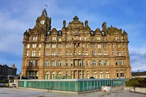 Images Dated 29th April 2016: The Balmoral Hotel and clock tower in Edinburgh, Scotland, United Kingdom