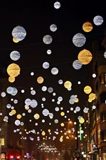 Images Dated 1st November 2015: Bals and Orbs of Oxford Street Christmas lights in London