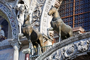 Basilica di San Marco, Cathedral of St. Mark, in Saint Marks Square (Piazza), in Venice, Italy