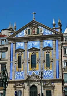 Porto, Portugal Collection: Blue tile facade of the St. Anthonys Congregados Church, Porto, Portugal