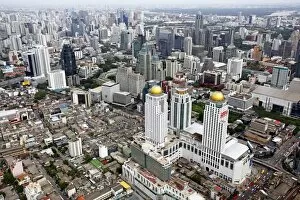 Images Dated 24th June 2012: Buildings of the Bangkok city skyline, Thailand