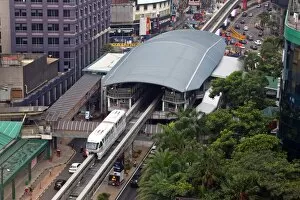 Images Dated 10th September 2014: Bukit Bintang monorail station in Kuala Lumpur, Malaysia