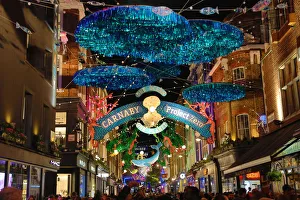 Christmas Lights and decorations in Carnaby Street, London