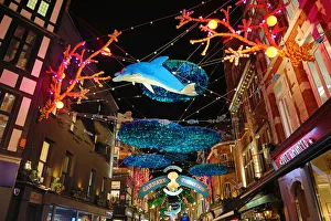 Christmas Lights and decorations in Carnaby Street, London
