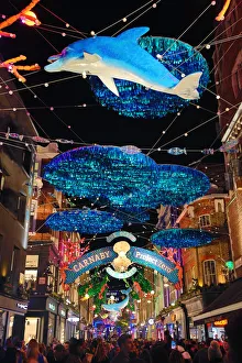 Christmas Lights and decorations in Carnaby Street, London