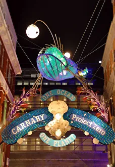 Christmas Lights and decorations in Carnaby Street, London