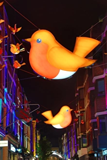 Carnaby Street Christmas Lights switched on, London, England
