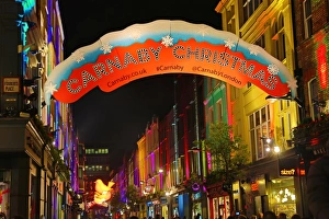 Carnaby Street Christmas Lights switched on, London, England