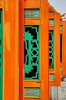 Images Dated 10th April 2015: Carved window shutters on the Thean Hou Chinese Temple, Kuala Lumpur, Malaysia