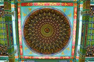 Images Dated 10th April 2015: Ceiling decorations on the Thean Hou Chinese Temple, Kuala Lumpur, Malaysia