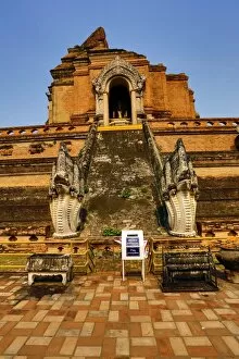 Images Dated 16th April 2014: Chedi at Wat Chedi Luang Temple in Chiang Mai, Thailand