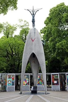 Images Dated 5th July 2015: Childrens Peace Monument in the Hiroshima Peace Memorial Park, Hiroshima, Japan