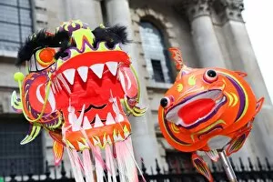Chinese New Year Collection: Chinese New Year Parade 2015 for the Year of the Sheep or Goat, London