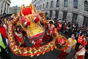 Chinese New Year Collection: Chinese New Year Parade 2015 for the Year of the Sheep or Goat, London