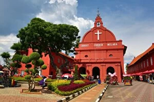 Malacca Collection: Christ Church in Dutch Square, known as Red Square, in Malacca, Malaysia