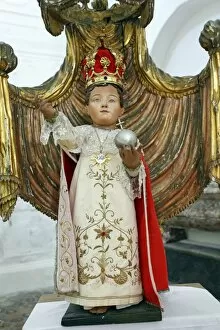 Sicily Collection: Christ the King as a child in a church in Erice, Sicily, Italy