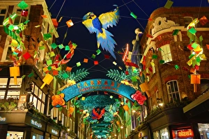 Christmas Lights and decorations in Carnaby Street, London