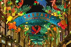 Christmas Lights and decorations in Carnaby Street, London