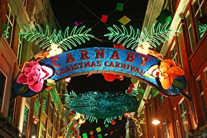 Christmas Lights and decorations in Carnaby Street, London