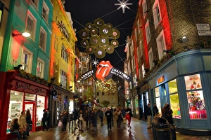 Christmas Lights and decorations in Carnaby Street, London