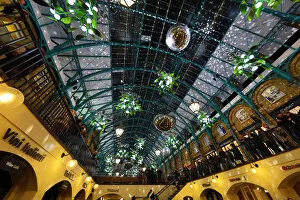 Christmas 2018 Collection: Christmas lights switched on in Covent Garden Market, London